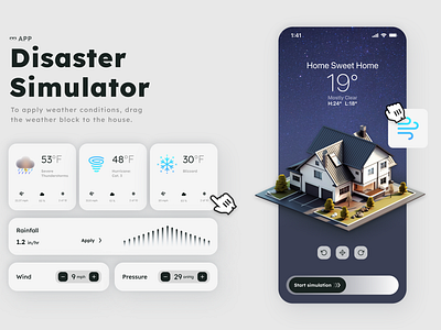 Disaster Simulator App 3d ai app ar powered dashboard data digital platform interactive scenarios simulator smartphone weather