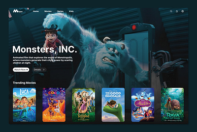 Moov - Movie Landing Page movie ui web