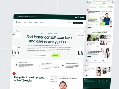 Afilate - Web Design Healthcare 3d animation branding design graphic design illustration mobile motion graphics ui ui design uidesign uiux ux uxui