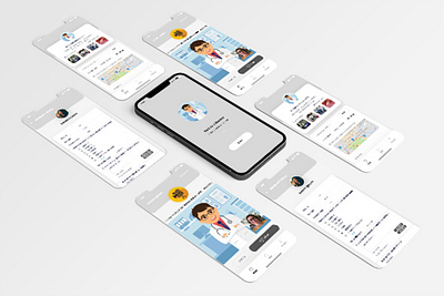 One Doctor App UI Design app design graphic design illustration ui ux