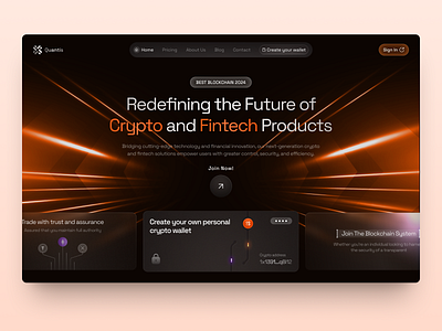 Quantis - Web Design For Fintech design interface product service startup ui uiux ux web website