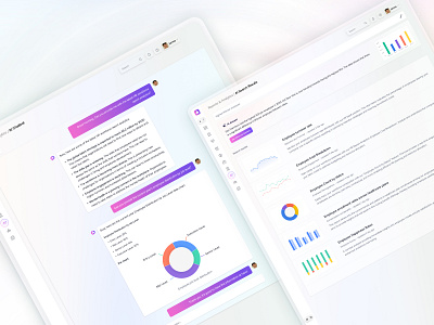 AI Chatbot & Analytics Dashboard UI Design ai dashboard analytics dashboard chatbot ui clean ui conversational ai data visualization hr analytics minimal ui modern design saas dashboard search results ui design user interface ux design workforce insights