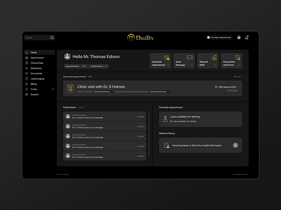 Duality - Dashboard dashboard design duality ui ui ux