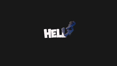 Hello c4d ciinema4d hello pyro smoke smoke transition text up in smoke