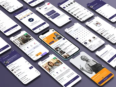 Barber Shop Mobile App barber design ui userinterface ux