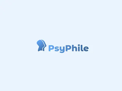 PsyPhile Logo Design blue branding deisgn head human light logo minimal psychology psyphile yousef roshandel yrlp98