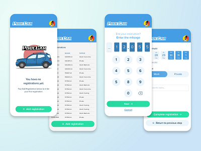 PoolCar app app application car graphic design illustration mobile ui ux