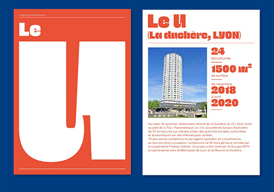 Le U graphic design logo signage typography