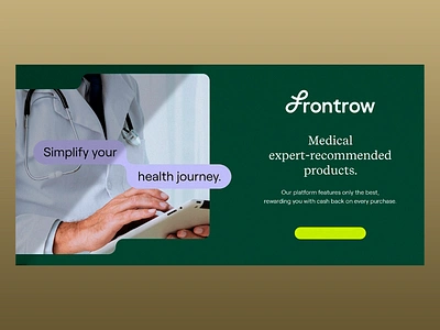 Frontrow Health - Medical Service app branding design design web goods graphic design health landing landing page logo medical medical service medicine mobile app poster posterdesign products ui ux website