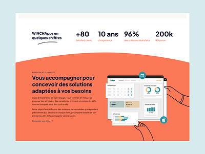 UI design WinchApps anais maxin graphic design landing page saas ui