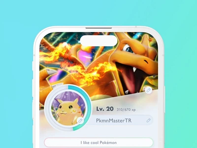 Pokémon TCG Pocket Profile Page Concept - Animated gaming mobile app pokemon product design profile page ui user profile ux