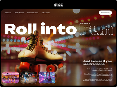 Website Concept for Roller Skating Rink design figma ui ui design ux design ux ui design webdesign