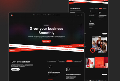 Digital Agency Website UI business digital agency motion graphics ui web template