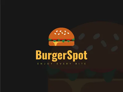 BurgerSpot - Logo Design (unused) brand identity design branding burger logo creative logo food logo graphic design graphics logo logo design logos marketing modern logo restaurant logo visual identity