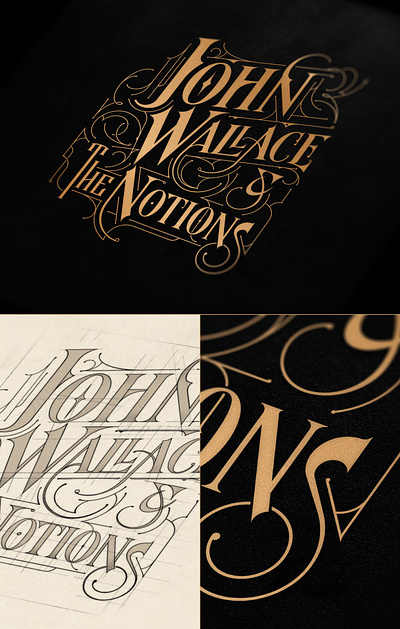 John Wallace & The Notions | Dublin, Ireland band biernat branding cover dublin graphic design handlettering ireland lettering logo music musicband tomaszbiernat