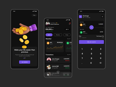 Crypto Currency App UI binance crypography crypto currency app ui fintech modern app ui trading app ui