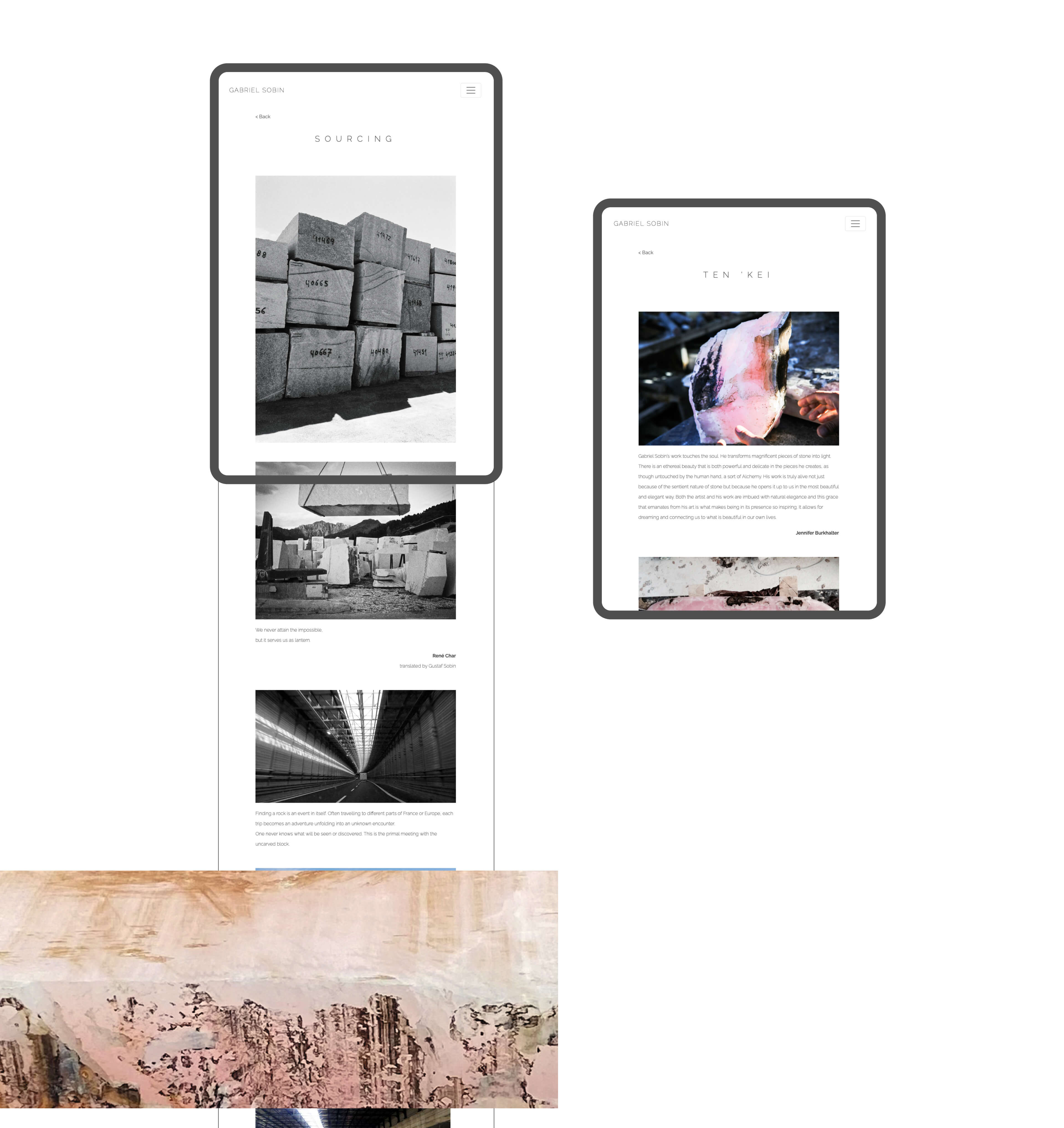 Gabriel Sobin - Web design Responsive app art branding digital design gallery graphic graphic design responsive sculpture stone web webdesign