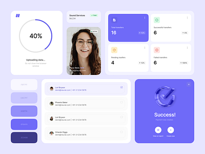 Neural Payment Design System 3d bachoodesign cards clean dashboard interface layout payment platform platform product design purple ui ux