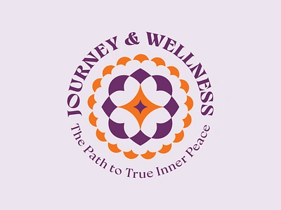 Journey & Wellness Flow Badge align badge brand brand identity branding center chakra cycle energy flow flower healing logo lotus mark path peace star symbol tranquil