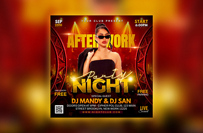 Club Flyer Template Night Club Party Event Flyer club event