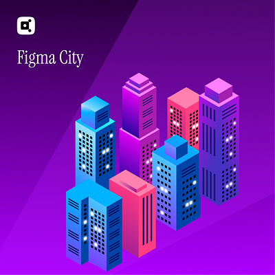 isometric building illustration using figma animation behance city dribbble figma graphic design likes motion graphics purple share trends ui