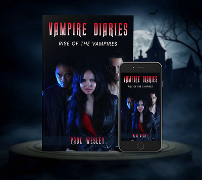 The Vampire Diaries 3d book mockup amazon kdp book book cover book cover art book cover design book cover designer book cover mockup book design ebook ebook cover epic epic book epic book covers epic bookcovers epic covers horror book cover paperback professional book cover the vampire diaries