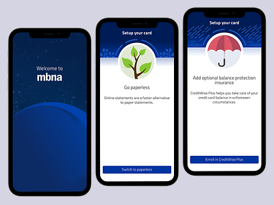 MBNA Credit Card - New User Onboarding animation branding graphic design motion graphics ui