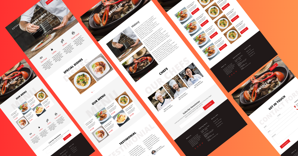 Example of Restaurant Web Design-Figma