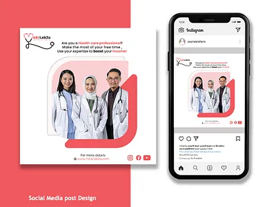 Social media ad design for Mobilab2u ad design ad post design advertisement branding design flyer design graphic design healthcare illustration malaysian healthcare medical center poster design social media post social media posted