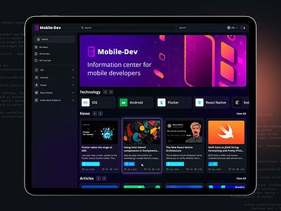 Developer Tutorials and Guides Hub app branding design figma graphic design illustration logo ui ux vector