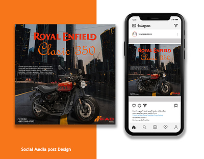 Royal Enfield Social Media Poster design bike social media post bike post design bike poster instagram poster royal enfiel poster design royal enfield social media design social media poster