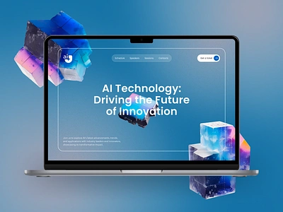 Concept for AI summit ai aitechnology design figma landing ui ux webdesign