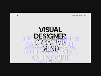 Portfolio – About colour design experimental interface modern portfolio type typography ui web webdesign