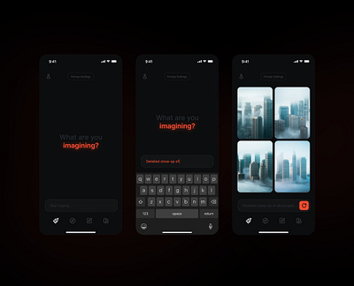 Midjourney Mobile Concept ai app design midjourney mobile prompt ui uiux ux vector