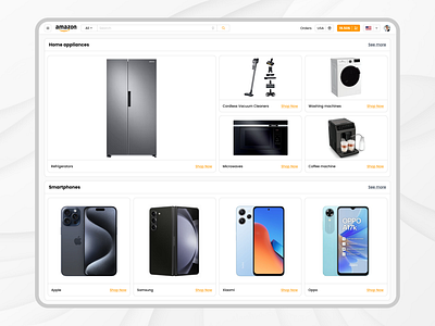 Amazon eCommerce App app branding design figma graphic design illustration logo ui ux vector