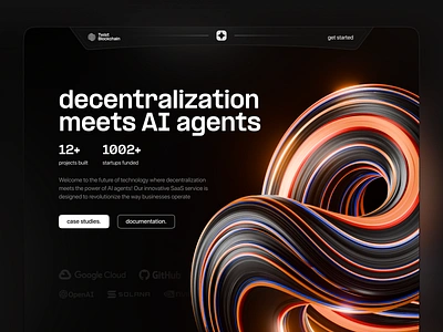 AI agents and blockchain platform ai agent website ai agents ai blockchain ai website blockchain website branding homepage landing page llm website modern ai website modern website ui uiux web design