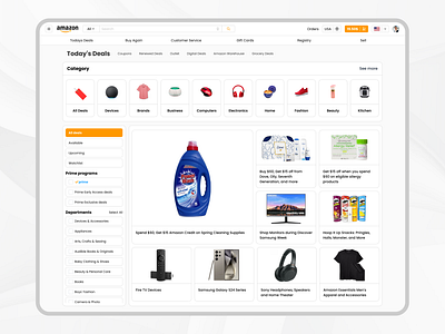 Amazon eCommerce App app branding design figma graphic design illustration logo ui ux vector