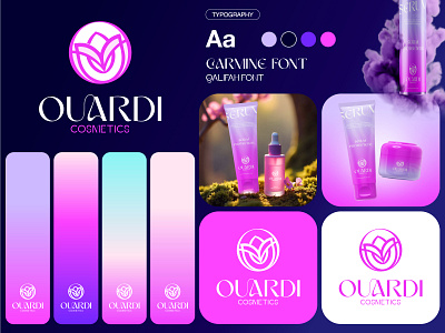 Ouardi Brand Identity | Cosmetics brand branding graphic design logo ui