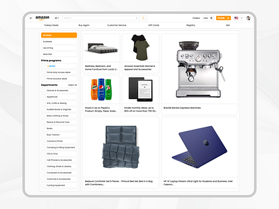 Amazon eCommerce App app branding design figma graphic design illustration logo ui ux vector