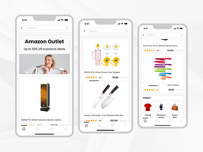 Amazon eCommerce App app branding design figma graphic design illustration logo ui ux vector