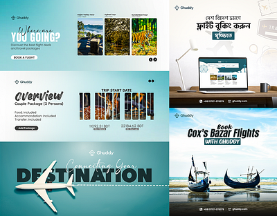 Travel Social Media, Web Slider & Facebook Cover Design facebook cover graphic design social media travel web slider