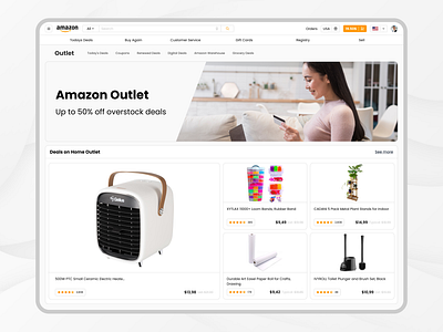 Amazon eCommerce App app branding design figma graphic design illustration logo ui ux vector