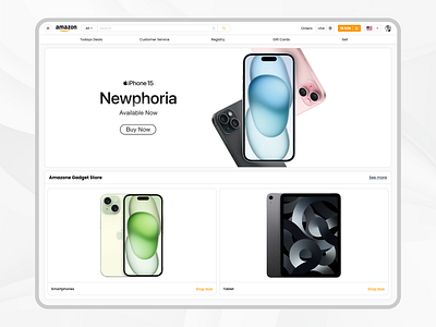 Amazon eCommerce App app branding design figma graphic design illustration logo ui ux vector