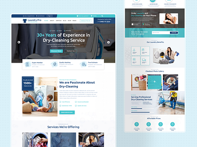 Laundry Pro - Modern Dry Cleaning Service Website Design 🌟 cleandesign cleaningservices dailyui designshowcase dribbbleshots drycleaningwebsite laundryservice laundrywebsite minimalui responsivedesign uitrends uiuxdesign userfriendly uxdesigncommunity webdesign