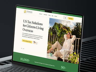 Zisman Tax - Landing Page banner design branding graphic design green website landing page logo tax website ui ui design ui ux design ux design web design webpage website