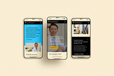 Mobile website design mockup for Dr. Jonathan Yip doctor branding graphic design mobile design responsive design website design wordpress