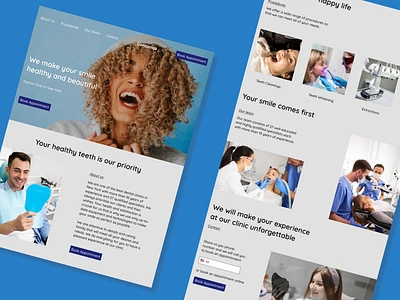 Dental Clinic Website branding design figma landing page minimalistic modern ui ux web design website