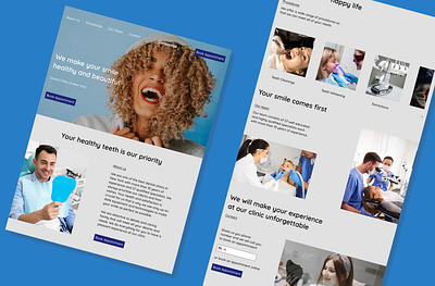 Dental Clinic Website branding design figma landing page minimalistic modern ui ux web design website