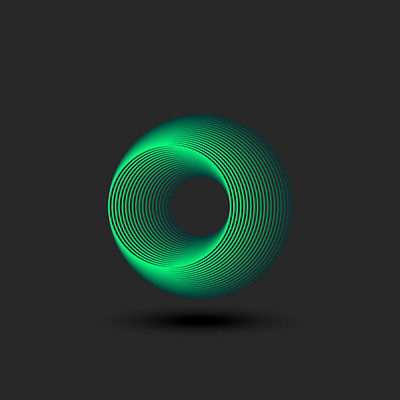 Green ball ball logo circular pattern circular symmetry futuristic art gradient effect green ball green gradient illustration innovative logo lines art logo design parallel lines sphere logo vector visual identity vortex design