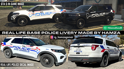 I made real life base Police livery for fivem Police car. design fivem gaming graphic design gta gtaroleplay